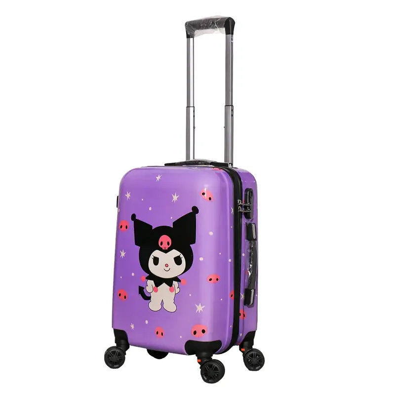 f-kuromi-20-purple چمدان بچگانه خارجی مدل F-Kuromi سایز 20 اینچ