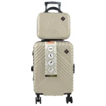 چمدان MR مدل MR-40350-PK سایز کوچک به همراه چمدان لوازم آرایشی
